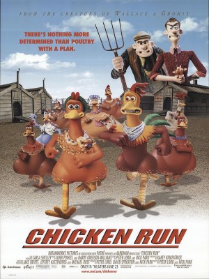 Bộ phim Chicken Run (Phi Đội Gà Bay) là câu chuyện về một nhóm gà sống trong một trang trại chế biến thịt gia cầm. Chúng sống trong môi trường khắc nghiệt dưới sự quản lý của bà chủ nặng nề Mrs. Tweedy. Ginger, một chú gà thông minh và mơ mộng, luôn nghĩ ra các kế hoạch để thoát khỏi sự đau khổ và tự do khỏi trang trại. Khi Ginger nhận ra rằng Mrs. Tweedy đang lên kế hoạch chế biến gà thành thịt ăn, cô nghĩ ra một kế hoạch tự do lớn nhất bao giờ. Cùng với một gã lợn phiêu lưu tên là Rocky, Ginger và đồng bọn của mình bắt tay vào xây dựng một chiếc máy bay tự chế để thoát khỏi trang trại và tìm kiếm tự do.