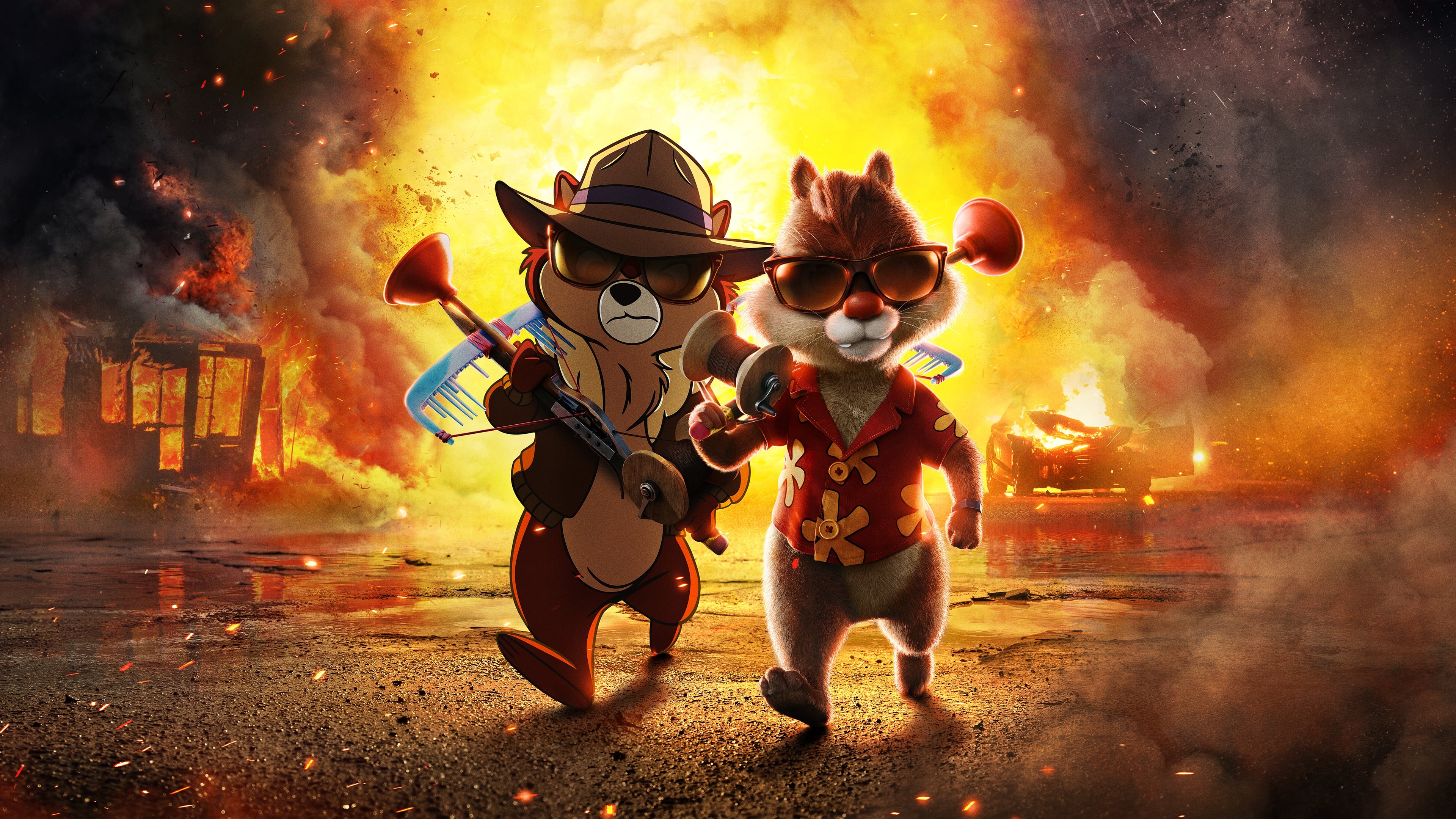 Chip và Dale trở lại sau 30 năm kể từ khi Rescue Rangers (tập phim đầu tiên ra mắt), trong một thế giới nơi con người và các nhân vật hoạt hình sinh sống cùng nhau. Ở đó các nhân vật hoạt hình truyền thống đang phải vật lộn để tồn tại khi việc tái khởi động với đồ họa máy tính đang trở thành một xu hướng tất yếu. Cùng lúc đó, Chip và Dale phải nối lại quan hệ đối tác để cứu một người bạn khỏi nạn vi phạm bản quyền video