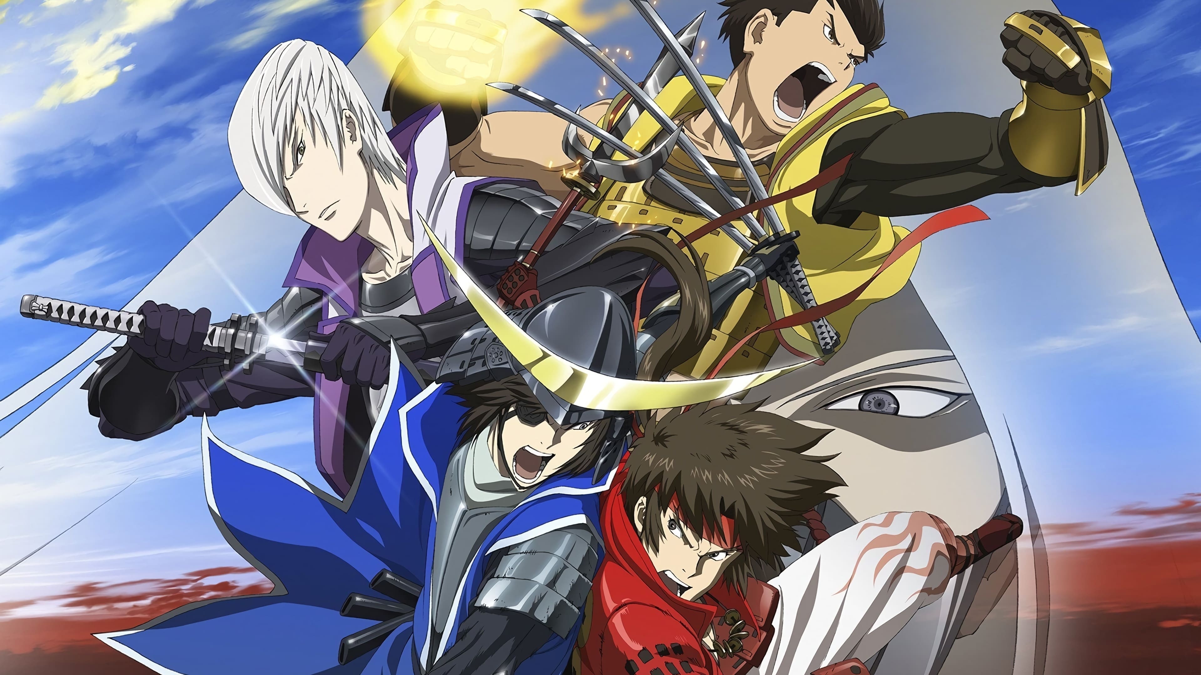 Sengoku Basara The Last Party lấy bối cảnh dựa theo nguyên tác game Sengoku Basara Samurai Heroes trên hệ máy PS3 với cốt truyện chính xoay quanh cuộc giao tranh giành quyền thống nhất Nhật Bản giữa hai thế lực Miền Đông Nhật Bản (Đông Quân) và Miền Tây Nhật Bản (Tây Quân) tại Sekigahara (Quan Ngã Nguyên) vào năm 1600. Do anime có cốt truyện riêng khác hẳn với game nên sẽ có nhiều tình tiết bị thay đổi.