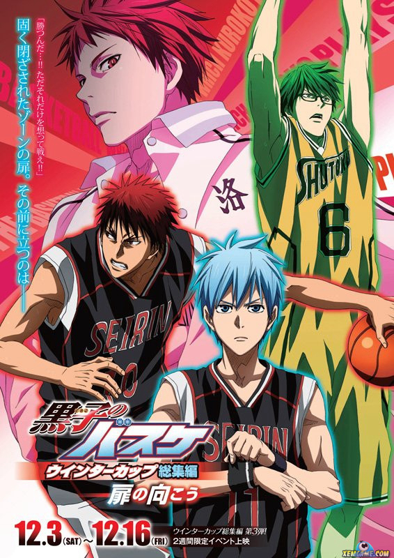 First of three compilation films of the Kuroko no Basket franchise.

The first match of Seirin vs Touou Gakuen at the Winter Cup. Seirin swore they would get revenge from the Inter-High, but Aomine&#39;s talents grew even stronger and Kuroko&#39;s new move is seen through. After having all of his efforts denied by his former light, Aomine, Kuroko is benched and faces humiliation. Seeing his partner like this, something almost beast-like awakens within Kagami, and he challenges Aomine. Aomine had lost almost all sense of fighting, until he and Kagami both intensely face off with each other as they go into the Zone.