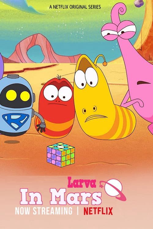 Landing on Mars after a silly mishap, goofy larva friends Red and Yellow encounter curious Martians — and a sinister secret.