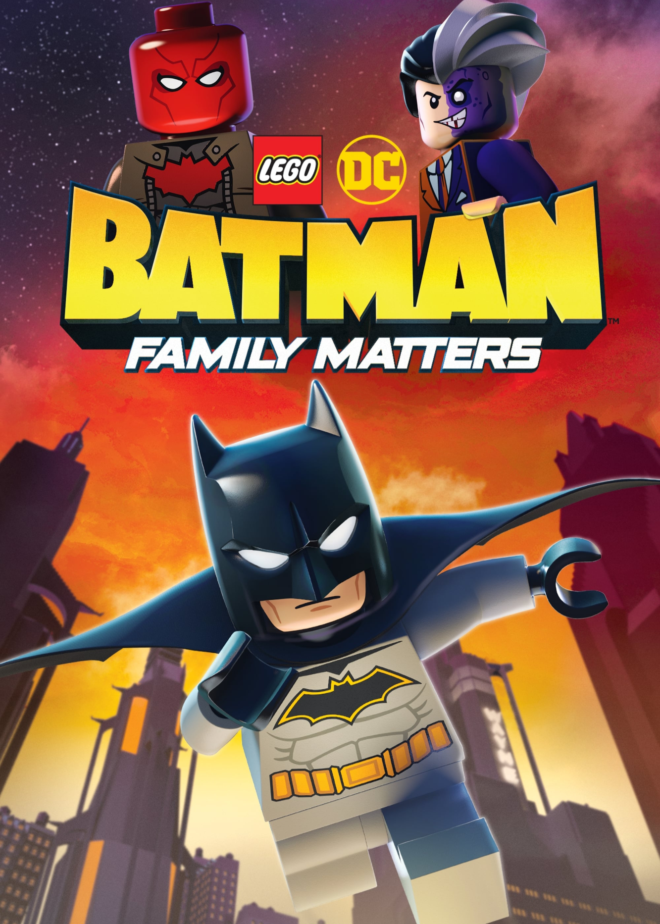 Ở Lego DC: Batman - Vấn đề gia đình, sự nghi ngờ đang ở mức cao sau Batman, Batgirl, Robin và các siêu anh hùng DC khác nhận được những lời mời bí ẩn. Tuy nhiên, các giá trị gia đình phải duy trì mạnh mẽ khi Batman và nhóm của anh ta gặp gỡ những chiếc mũ trùm đầu màu đỏ phản diện, người bị ám ảnh bởi việc phá hủy gia đình dơi và tất cả thành phố Gotham.