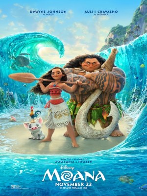 Moana Waialiki là một người đam mê khách sạn biển và là con gái duy nhất của một người đứng đầu trong một hàng loạt hoa tiêu dài. Khi ngư dân của hòn đảo của cô ấy không thể bắt bất kỳ loài cá nào và cây trồng thất bại, cô ấy biết rằng Demigod Maui đã gây ra Bleight bằng cách đánh cắp trái tim của nữ thần, Te Fiti. Cách duy nhất để chữa lành hòn đảo là thuyết phục Maui trở về trái tim của Te Fiti, vì vậy Moana bắt đầu một hành trình hoành tráng trên khắp Thái Bình Dương. Bộ phim dựa trên những câu chuyện từ Thần thoại Polynesia.