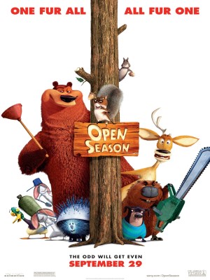 Câu chuyện của phim Open Season (Mùa Săn Bắn) xoay quanh một con hươu tên là Elliot, do Martin Lawrence lồng tiếng, và một gấu có tên là Boog, do Ashton Kutcher lồng tiếng. Boog là một con gấu túi trên cô đơn và được nuôi dạy bởi một con người. Cuộc sống của Boog thay đổi khi anh gặp Elliot, một con hươu đầy hoạt bát và mạo hiểm. Hai con vật này bị cuốn vào một cuộc phiêu lưu khi họ cố gắng trở về tự nhiên sau khi bị mất trong rừng.