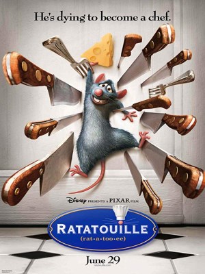 Ratatouille (Chú Chuột Đầu Bếp) - Remy là một chú chuột có lòng yêu thích ẩm thực và mong muốn được đến Paris để thực hiện ước mơ trở thành đầu bếp nổi tiếng. Tuy bị gia đình ngăn cản nhưng cuối cùng Remy cũng đặt chân được đến kinh đô ánh sáng và bắt đầu cuộc phiêu lưu của mình.Tại đây, Remy quen Linguini - cậu con trai của thần tượng đồng thời là bếp trưởng nổi tiếng của nhà hàng Gusteau. Remy và Linguini trở thành cặp bài trùng trong việc chế biến các món ăn mới lạ, đồng thời chứng mình quan niệm của Gusteau: "Ai cũng có thể nấu ăn ngon".