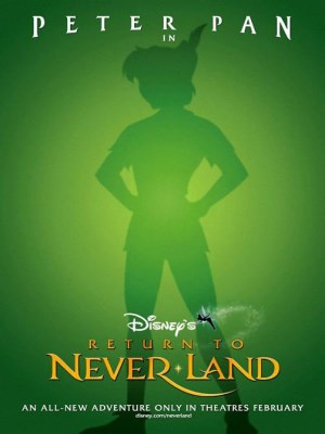 Bộ phim Return to Never Land (Peter Pan 2: Trở Lại Xứ Sở Never Land) là phần tiếp theo của câu chuyện Peter Pan, một trong những câu chuyện cổ tích nổi tiếng nhất. Phim kể về cuộc phiêu lưu của Wendy's daughter, Jane, khi cô bị bắt cóc và đưa tới Never Land bởi Captain Hook. Ở đây, Jane phải học cách tin vào chính mình và tìm ra sức mạnh bên trong để giúp cô trở về nhà.