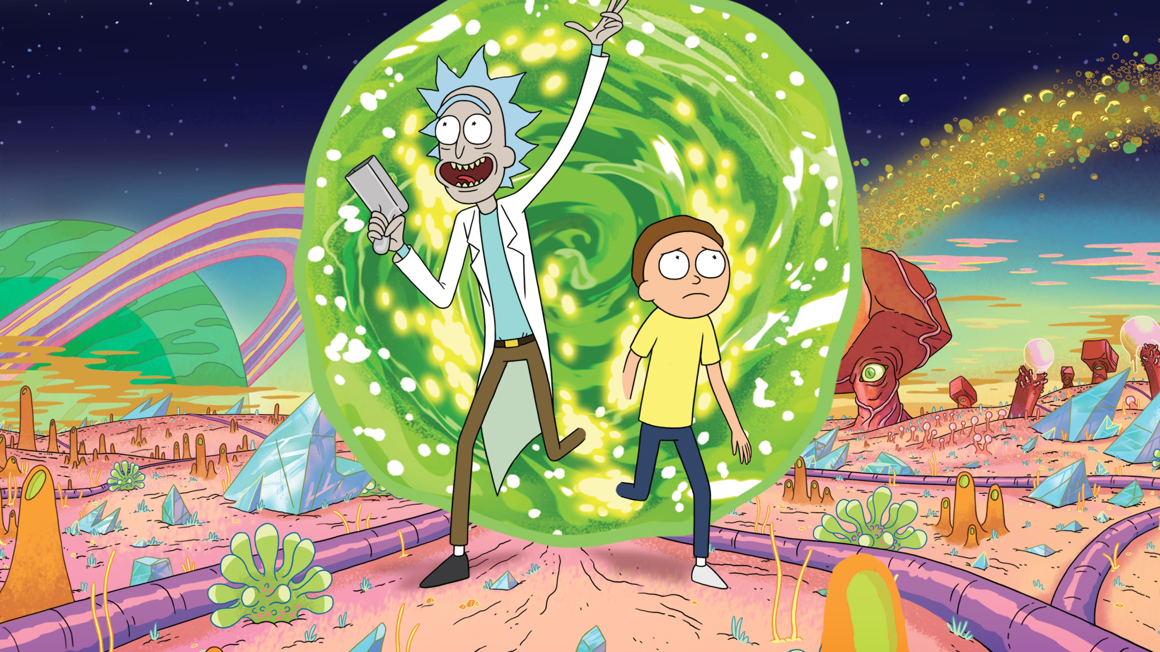 Rick and Morty là một bộ phim hoạt hình khoa học viễn tưởng hoạt hình dành cho người lớn của Cartoon Network. Rick, nhà khoa học siêu phàm nhưng hay say xỉn, kéo theo Morty – đứa cháu trai tuổi teen hay cáu kỉnh – phiêu lưu trong các thế giới và chiều không gian khác nhau.Phim sử dụng đề tài khoa học “điên” không chỉ để mang tới cho bạn một thế giới viễn tưởng hoành tráng, ảo diệu, mà qua đó còn truyền tải những yếu tố cảm xúc vô cùng sâu sắc.