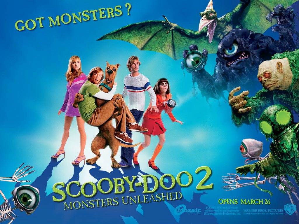 Phim Scooby-Doo 2: Quái Vật Hiện Hình - Scooby-Doo 2: Monsters Unleashed 2004: Chú chó Scooby và nhóm bạn đối mặt với một tên độc ác vô danh đeo mặt nạ đang khống chế thành phố Collsville bởi con quái vật máy được tạo ra bởi Tổng công ty Kỳ Bí như con ma khổng lồ, hiệp sỹ tàng hình, con ma điện... Dưới áp lực của nữ phóng viên Heather Jasper-Howe và những người dân xứ Coolvilles, nhóm bạn cùng hợp sức điều tra.