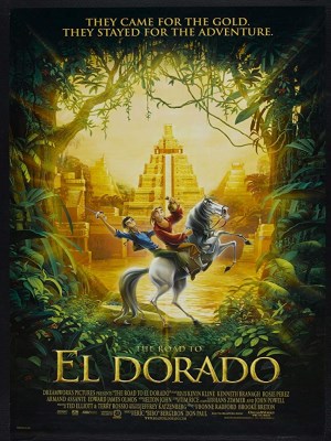 The Road to El Dorado (Đường Đến Thành Phố Vàng) - Miguel và Tulio là đôi bạn đồng hành, lãng tử phiêu bạt khắp nơi ở Tây Ban Nha đầu thế kỉ 16. Trong một lần cá cược, Tulio và Miguel đặt hết số tiền của mình để lấy tấm bản đồ đến thành phố El Dorado - thành phố vàng mà đến nay chưa ai đặt chân đến được. Xui rủi 2 anh bị phát hiện gian lận và bị rượt bắt tới chết, cuối cùng bị kẹt lại trên tàu của thuyền trưởng Cortex vừa ra khơi để khám phá một vùng đất mới. Tulio và Migiel bị Cortex bắt giam trong tàu. Với sự thông minh, mưu trí lẫn may mắn, 2 anh thoát ra được cùng với chú ngựa Altivo trên 1 chiếc thuyền nhỏ. Sau nhiều ngày trôi dạt trên biển, 2 người cuối cùng cập bè lên được một hòn đảo hoang và không nói chắc ai cũng biết, đó chính là đường đến thành phố El Dorado....