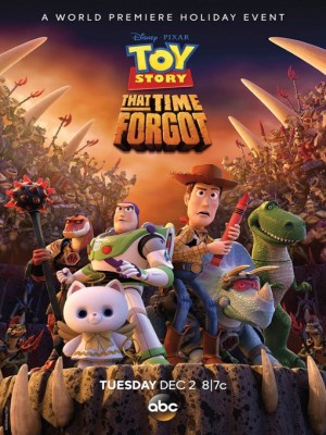 Toy Story That Time Forgot - Nằm trong chuỗi phim nhân dịp Giáng sinh trên kênh ABC, lần này các bạn đồ chơi sẽ có chuyến phiêu lưu tới Đấu trường Khủng long. Tại đây có những Chiến binh khủng long siêu hạng với những đồ nghề tối tân. Liệu chuyến đi này sẽ vui vẻ hay đầy gian nan cho Woody và các bạn đây?